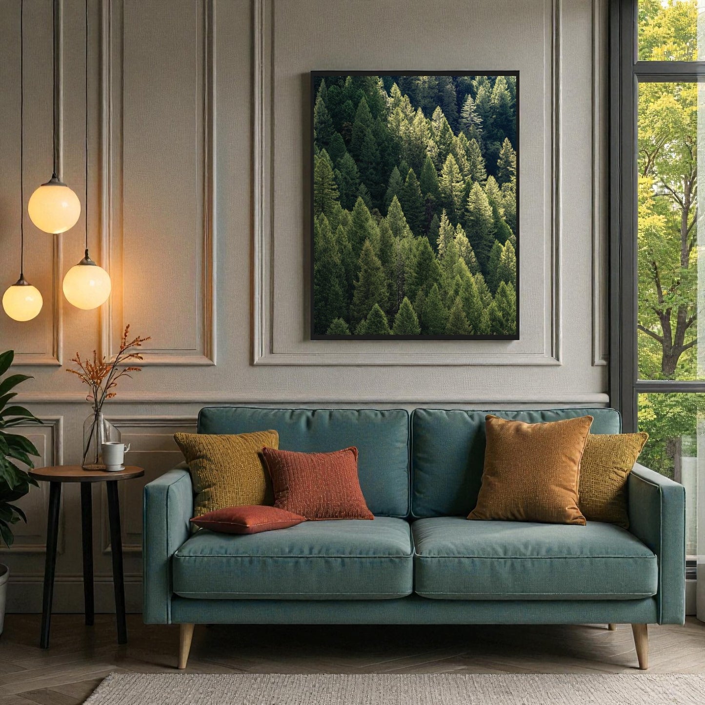 Trees in the forest in the Spring in Tahoe National