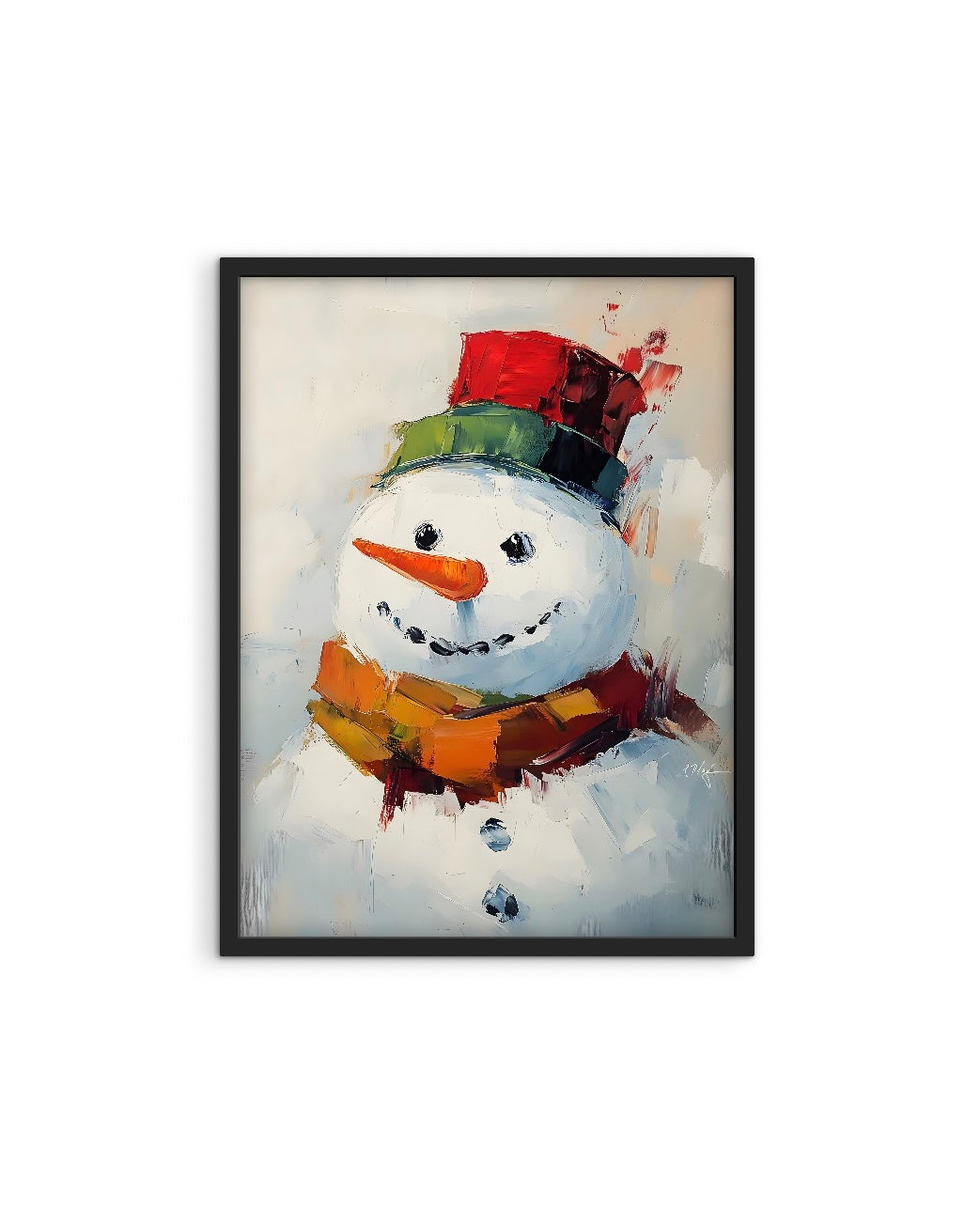 Cute Snowman Wall Print