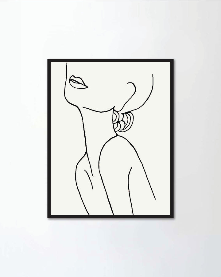 Hand drawing naked woman