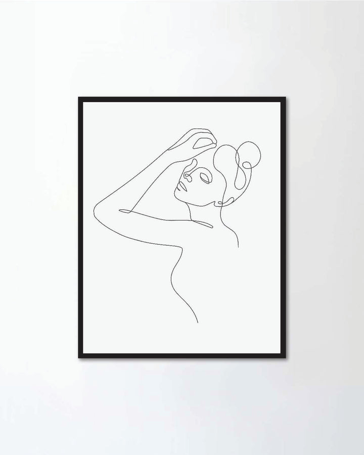 Line art woman illustration