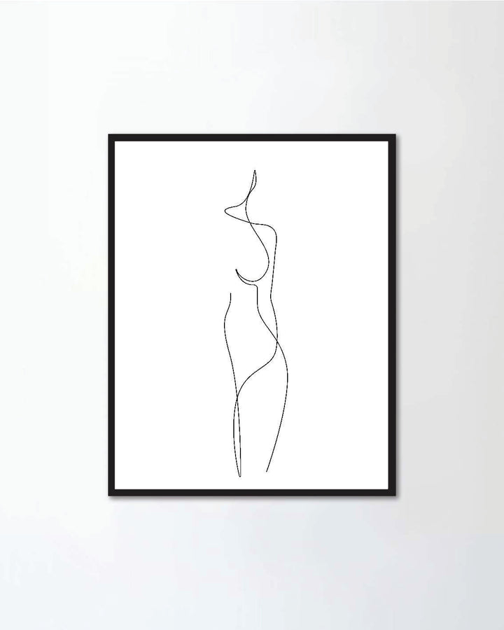 Woman Body One Line Drawing