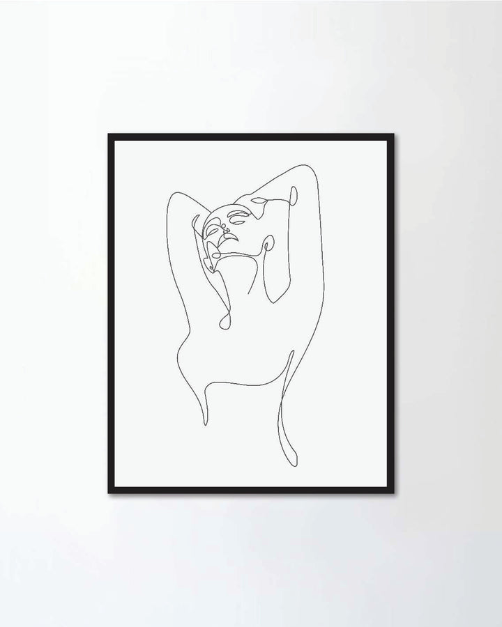 Line art woman illustration