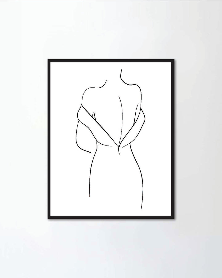 Female back line art