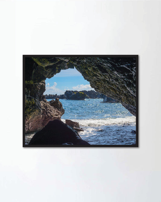 Sea cave at Black Sand Beach