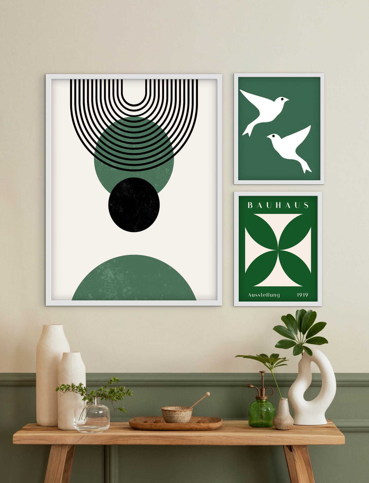 Green Abstact Set (3ภาพ)