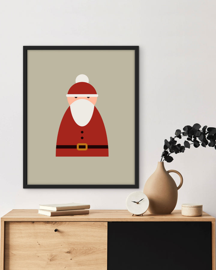 Minimal Santa Poster