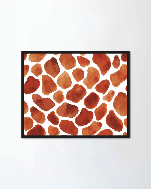 Seamless watercolor pattern with giraffe spots