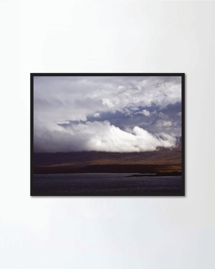 Dark and windy morning in the Nordic mountain