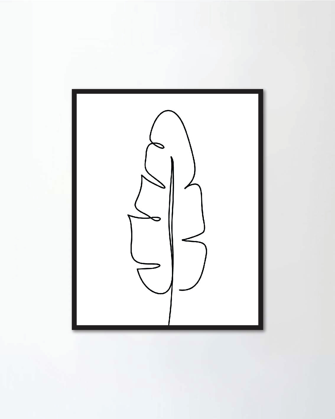 One line drawing of tropical palm