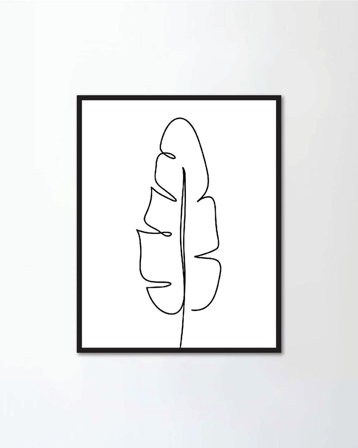 One line drawing of tropical palm