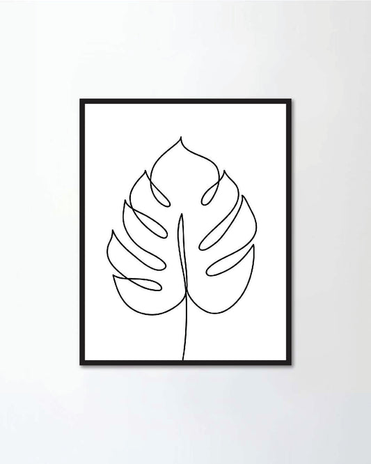 One line drawing of tropical palm