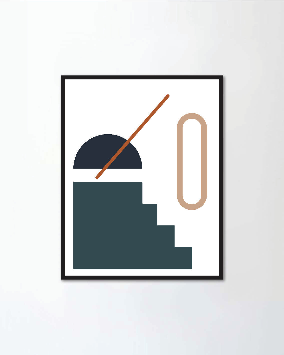 Set abstract geometrical shapes