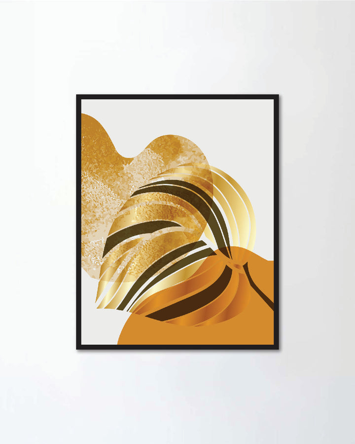 Botanical and gold abstract