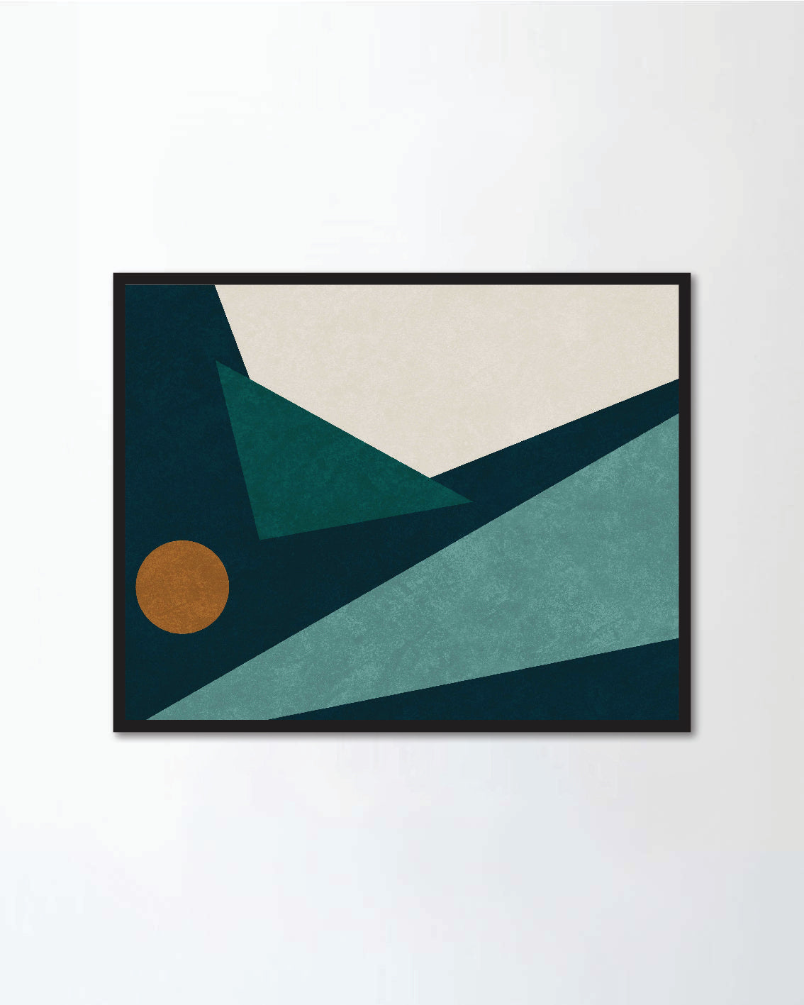 Geometrical art with triangle and circle shapes