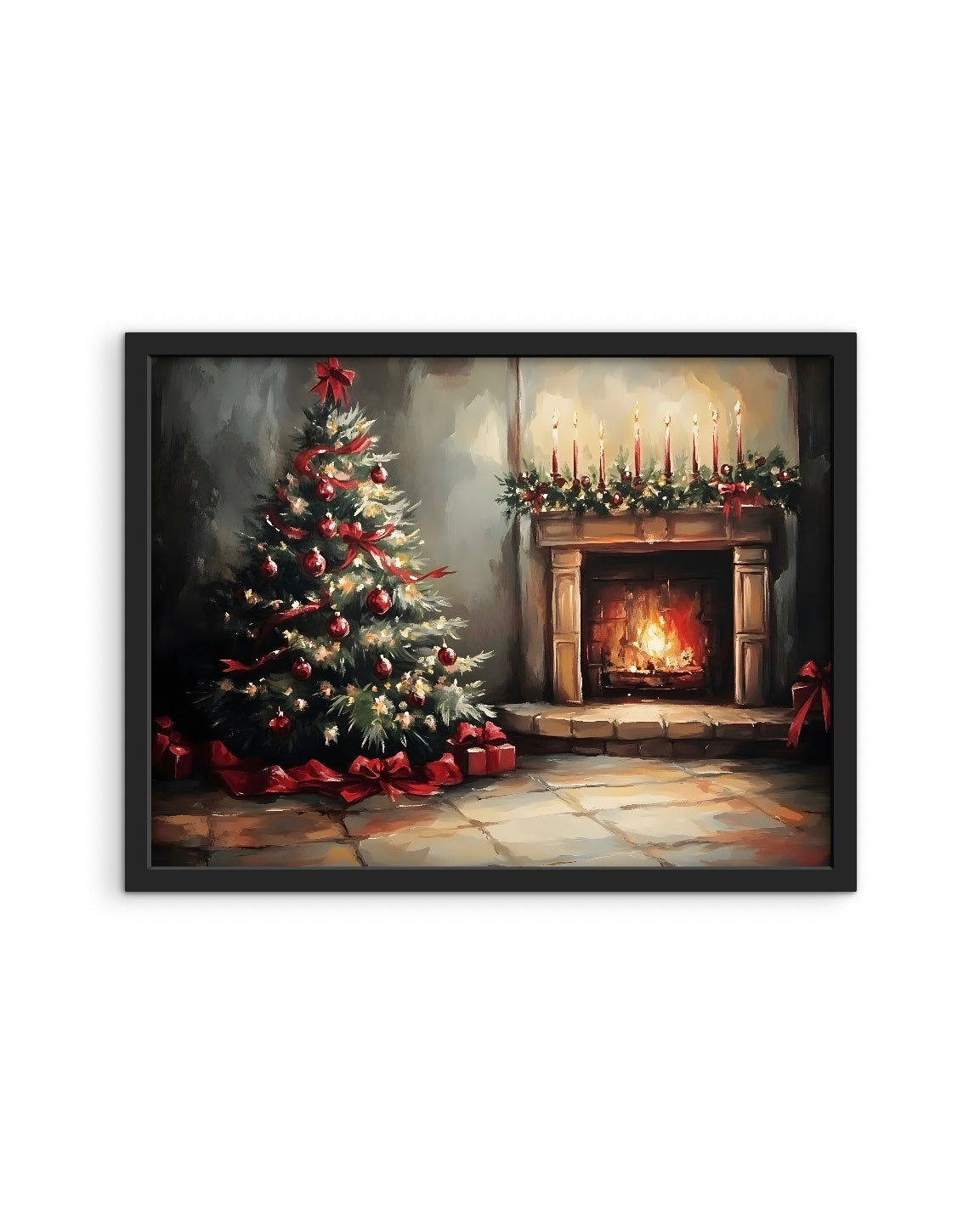 Cozy Night Christmas Tree Print