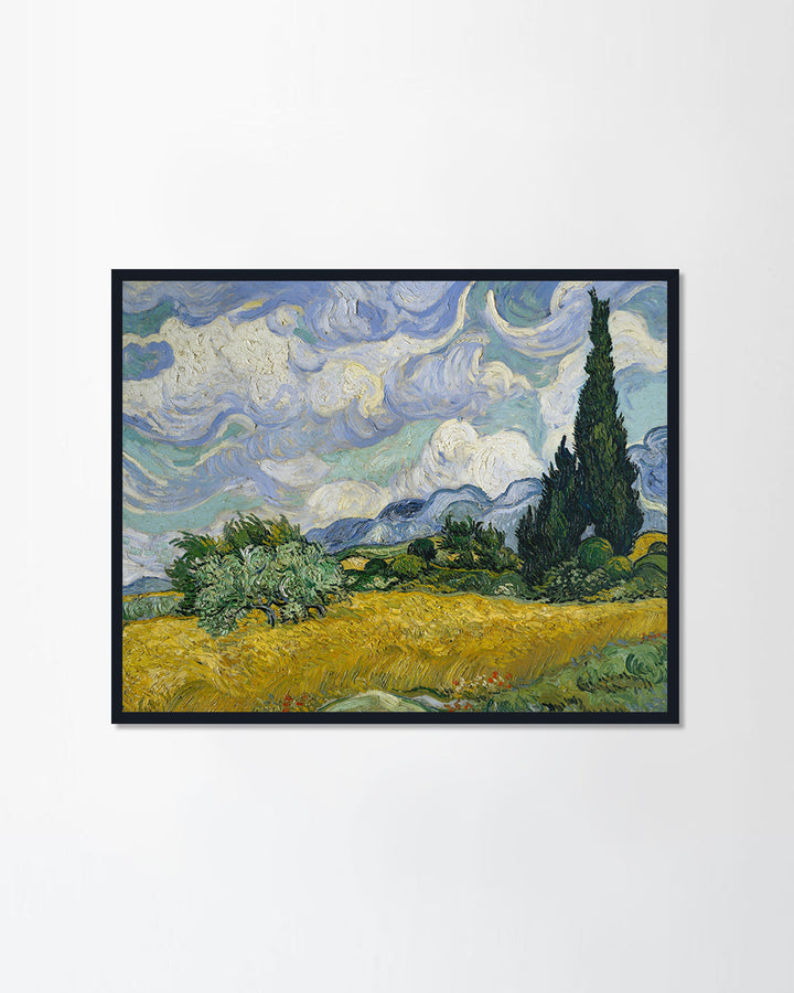 Wheat Field with Cypresses