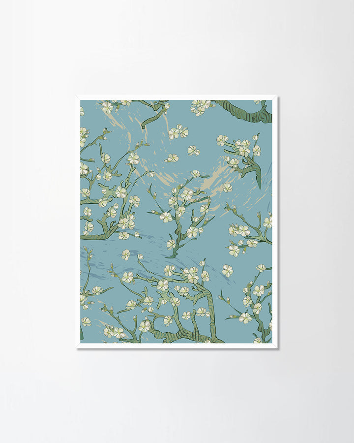 Spring almond branch