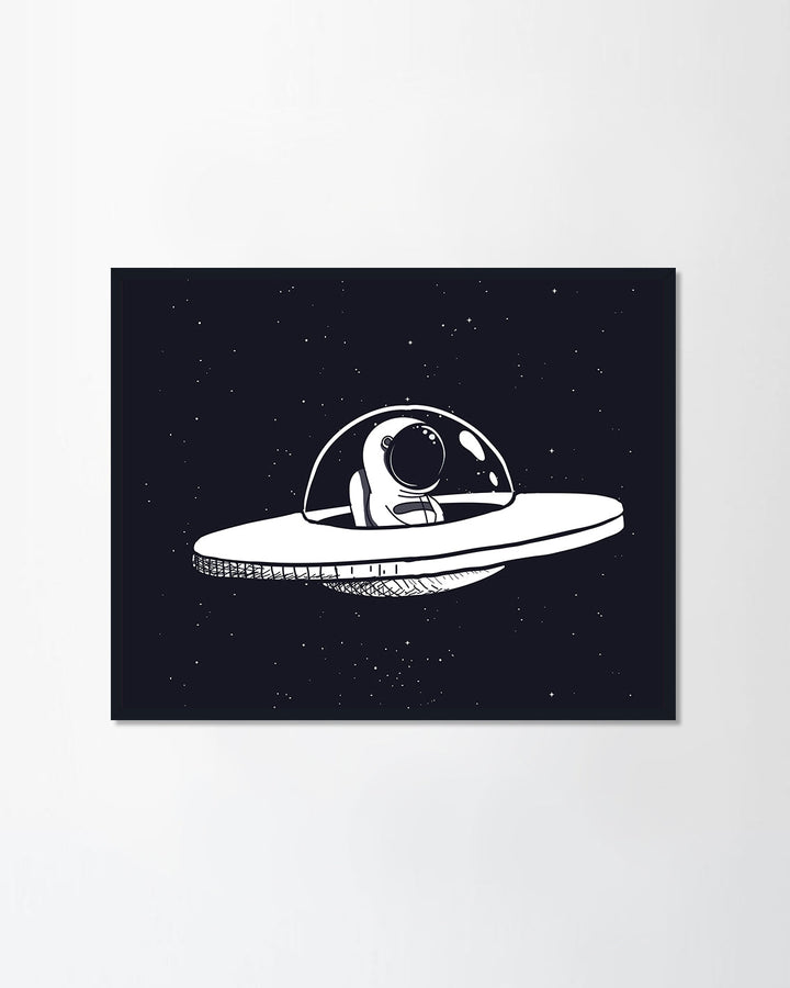 Astronaut in a flying saucer