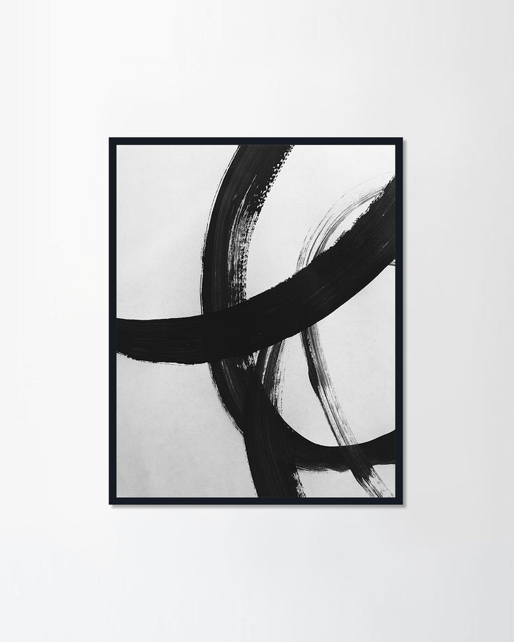 white and black abstract acrylic