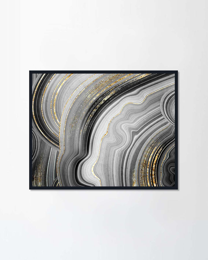 Artificial painted agate with gold veins