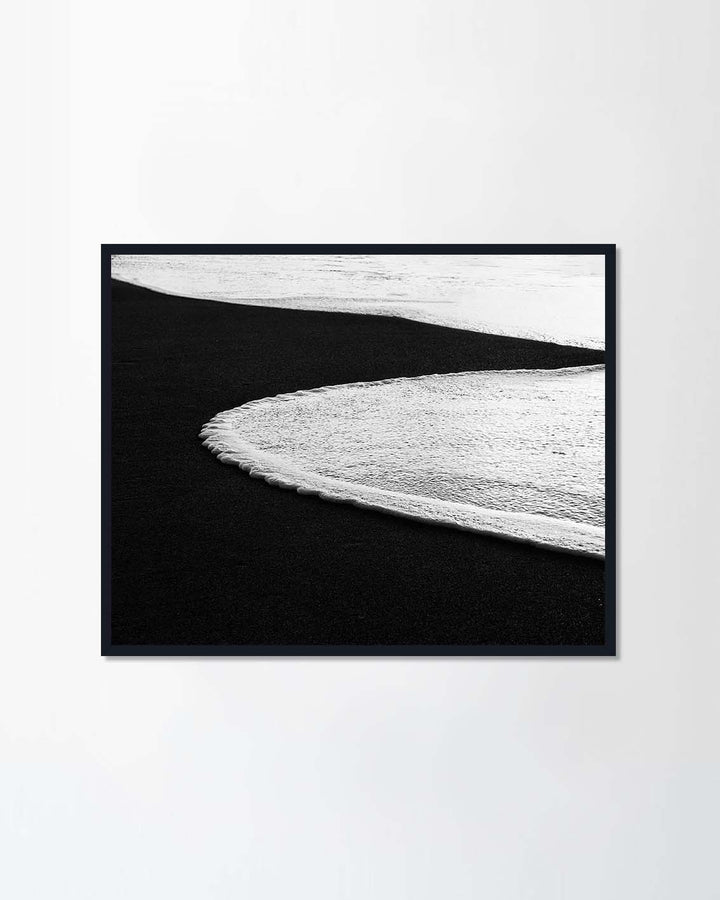 curvy wave in the sand shore