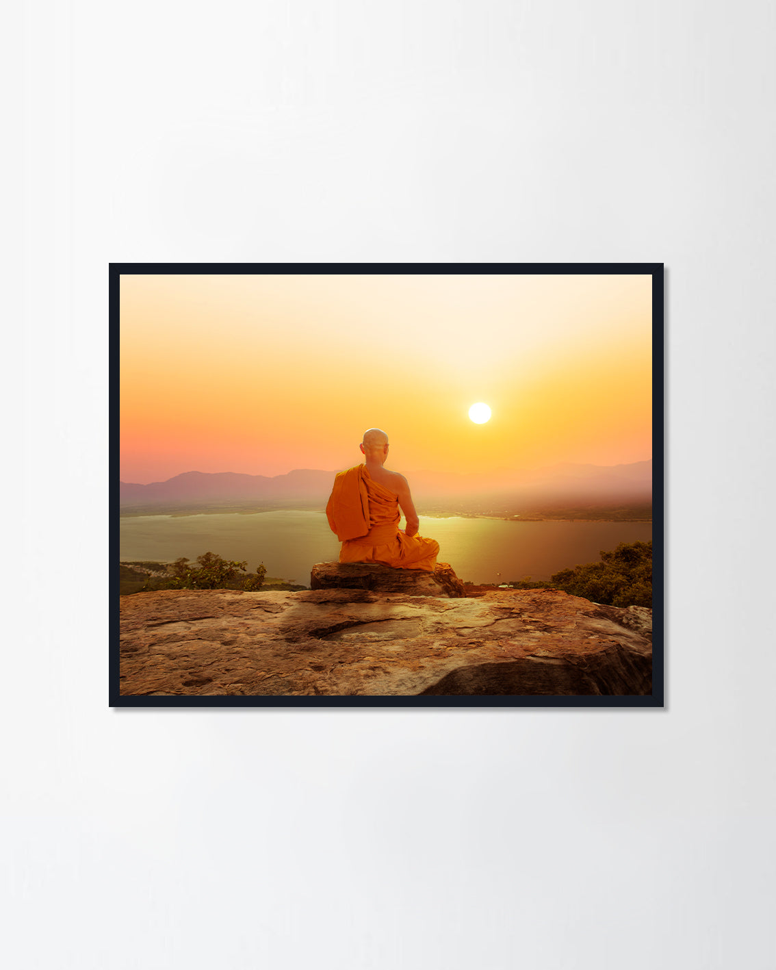 Buddhist monk in meditation