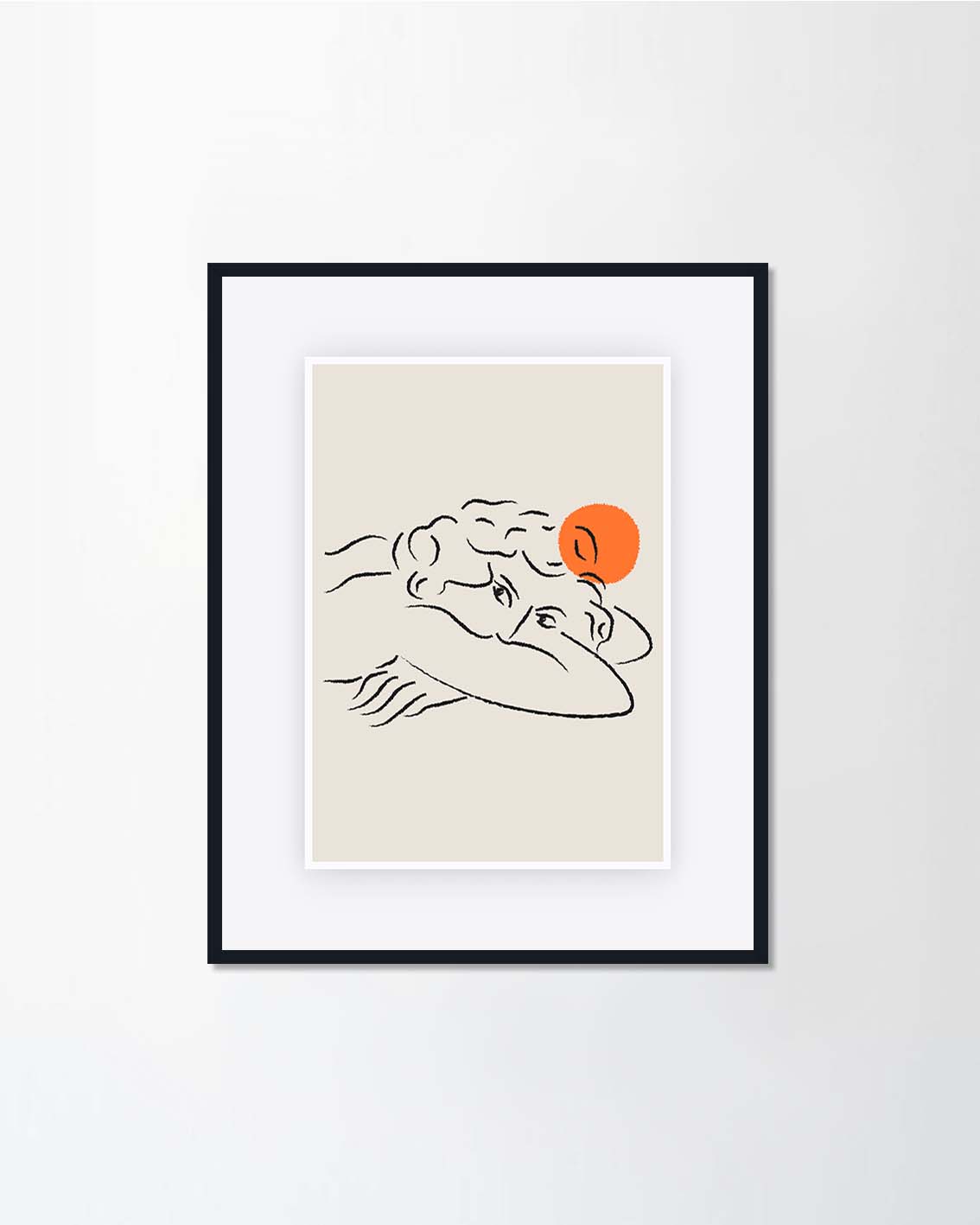 Matisse inspired hand drawn portrait