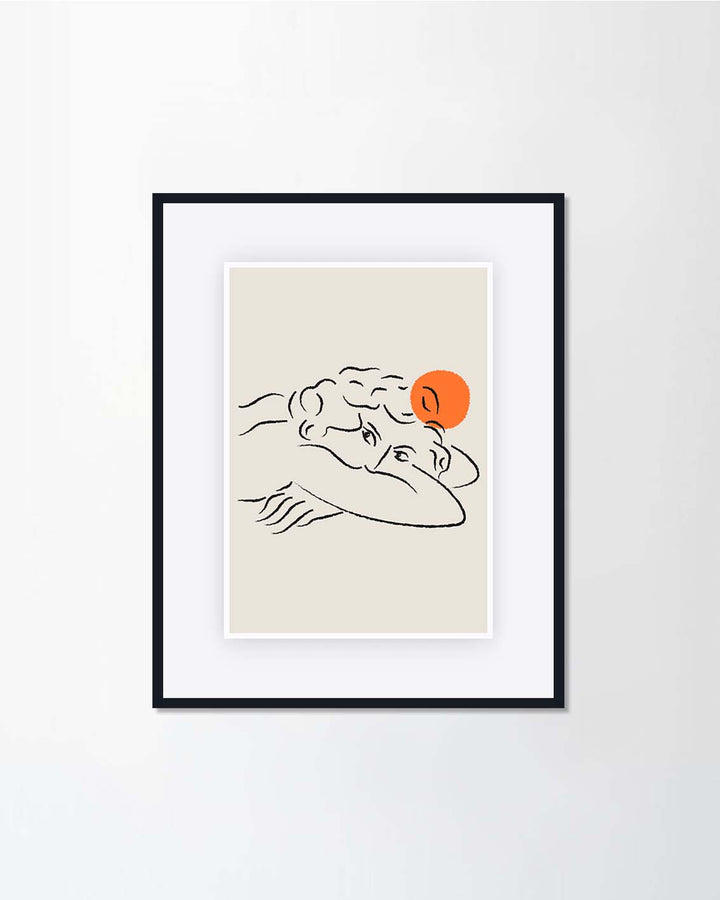 Matisse inspired hand drawn portrait