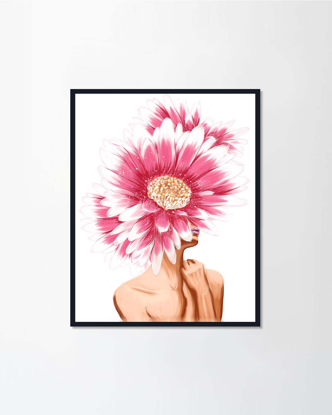 Girl with beautiful flowers