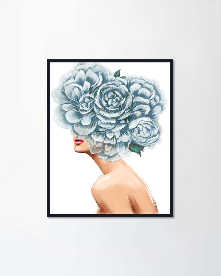 Girl with beautiful flowers II