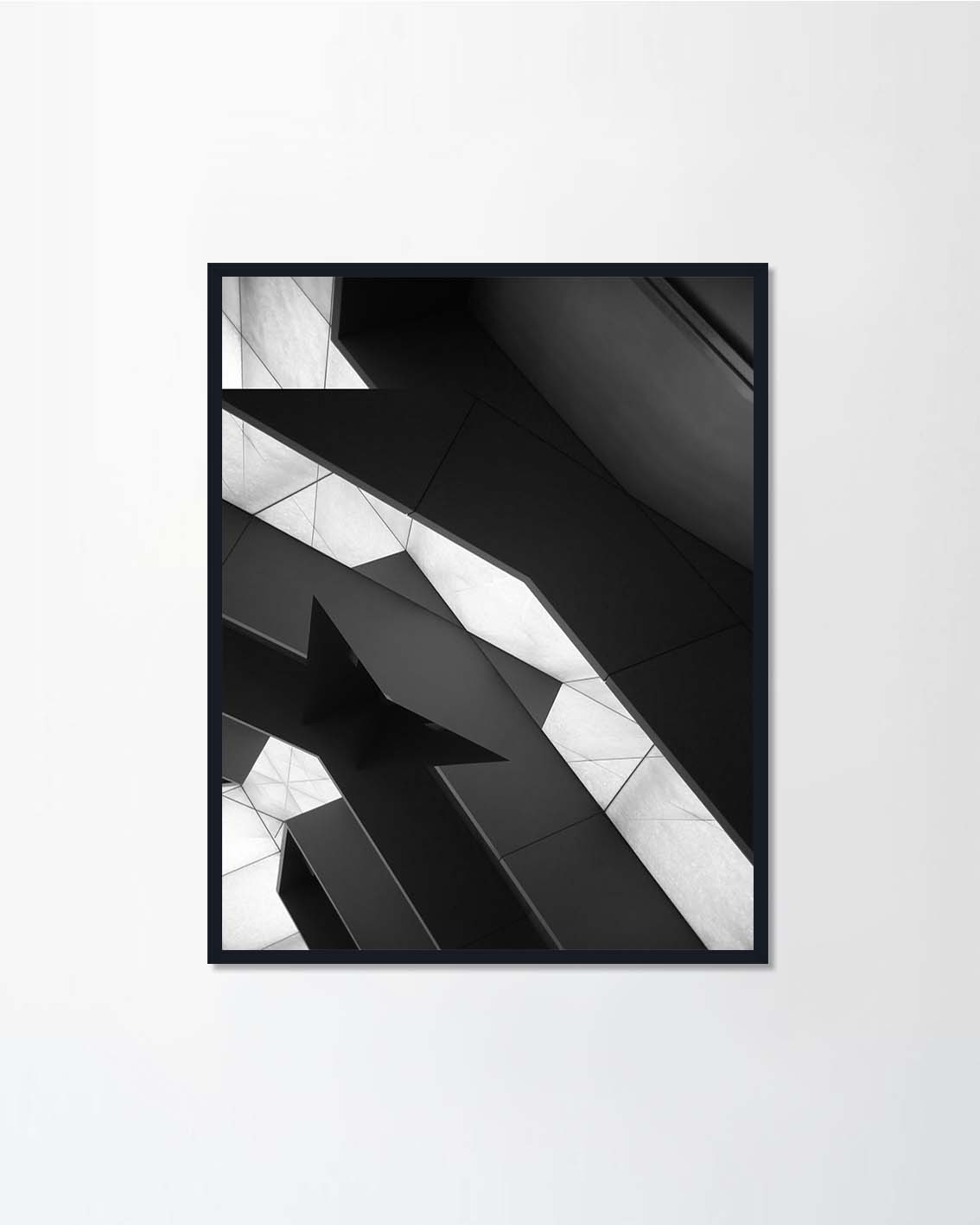 Black and white wall panels