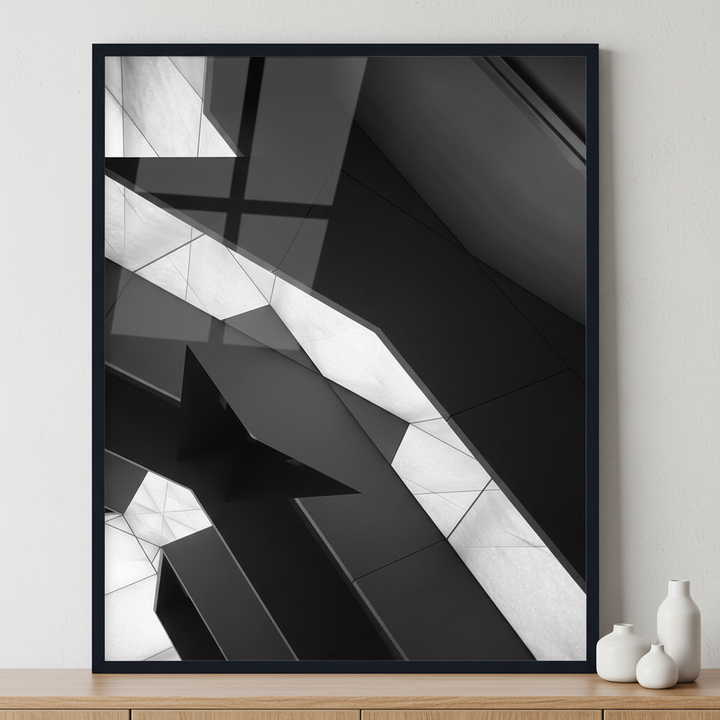 Black and white wall panels