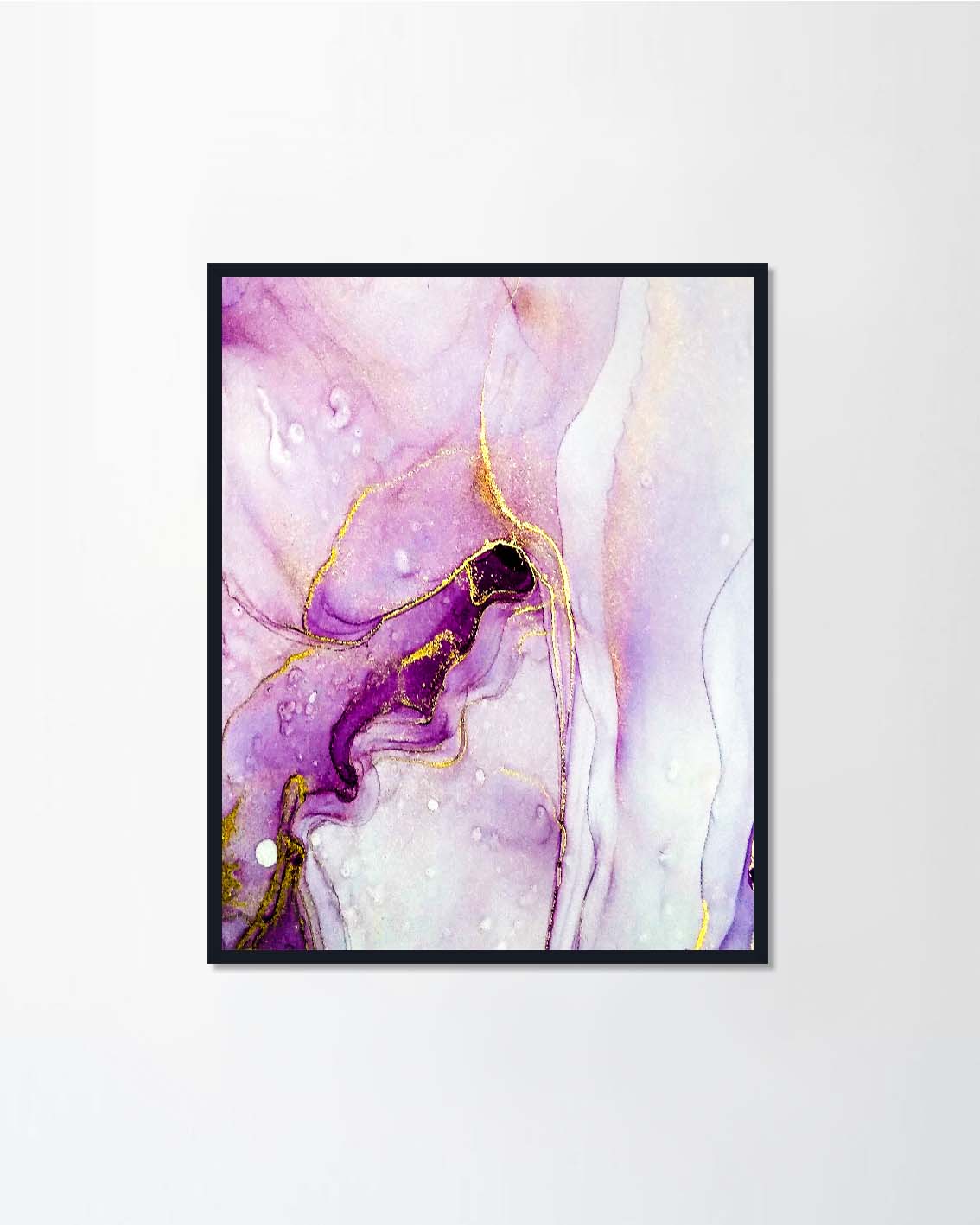 Pink Purple Waves With Gold Backdrop