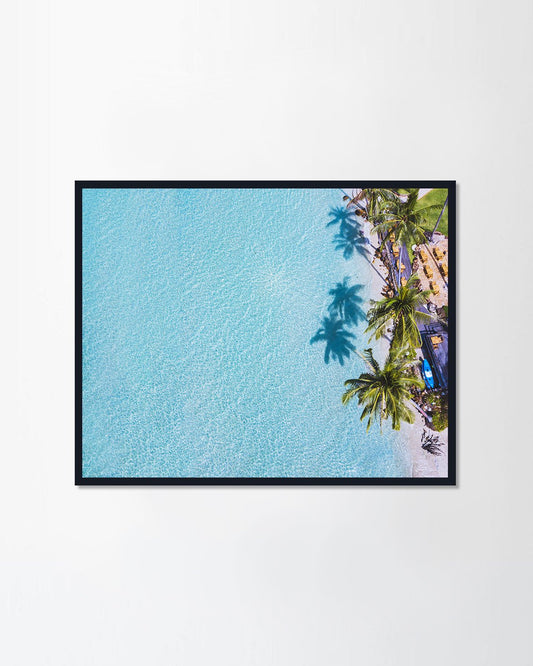 top view of paradise beach