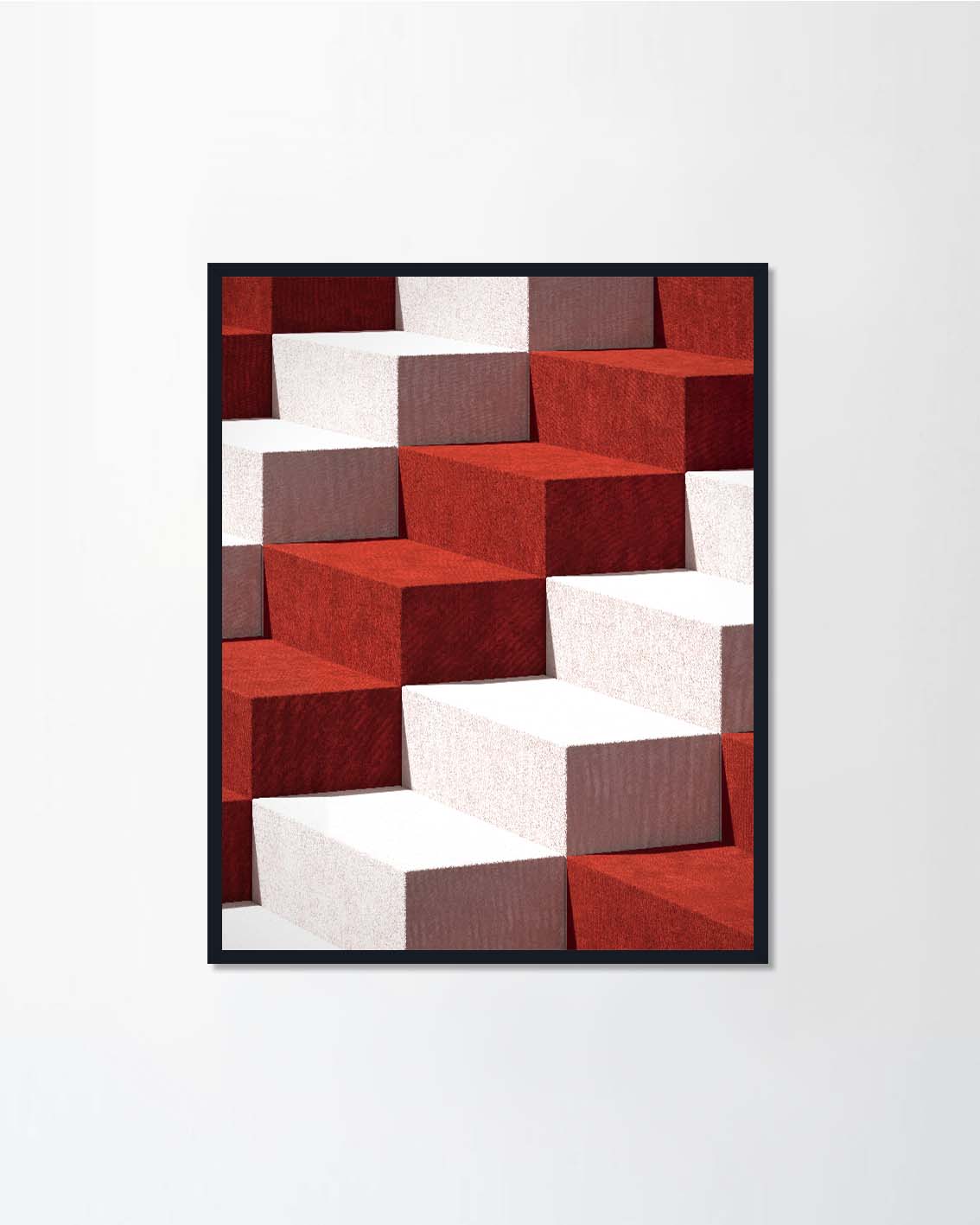 Red and pink velvet step.