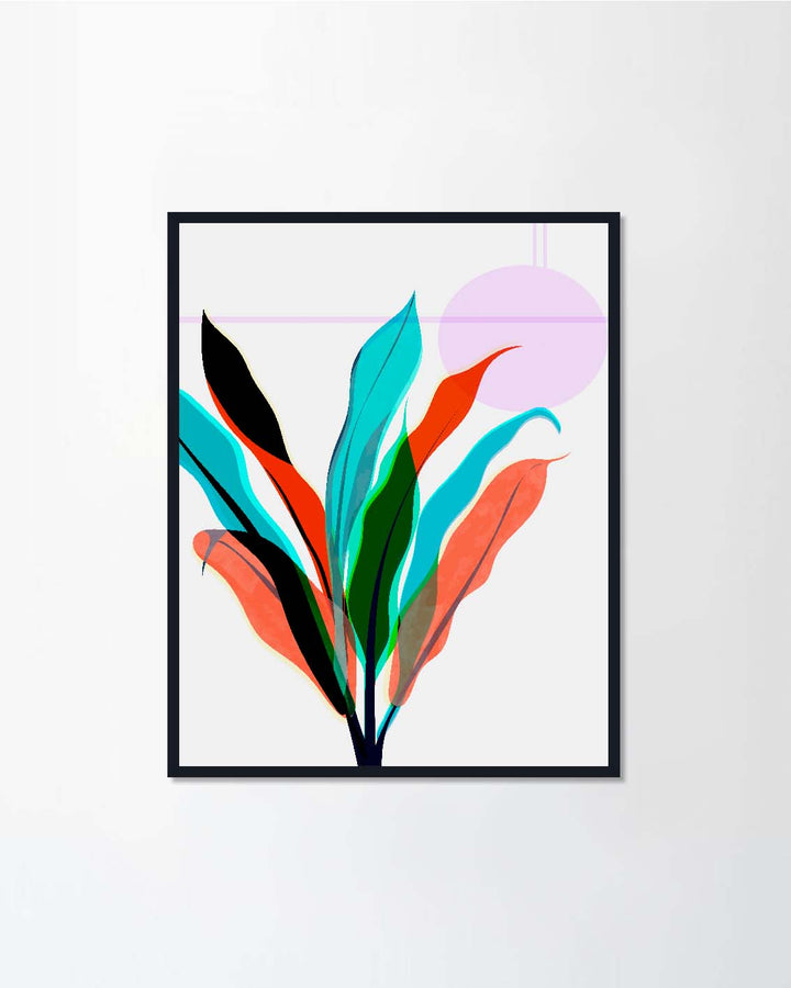 watercolor flower and leaves l