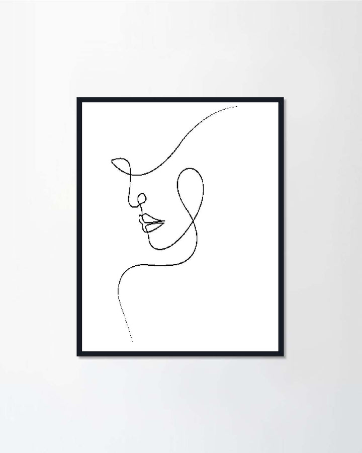 Simple silhouette of a woman's