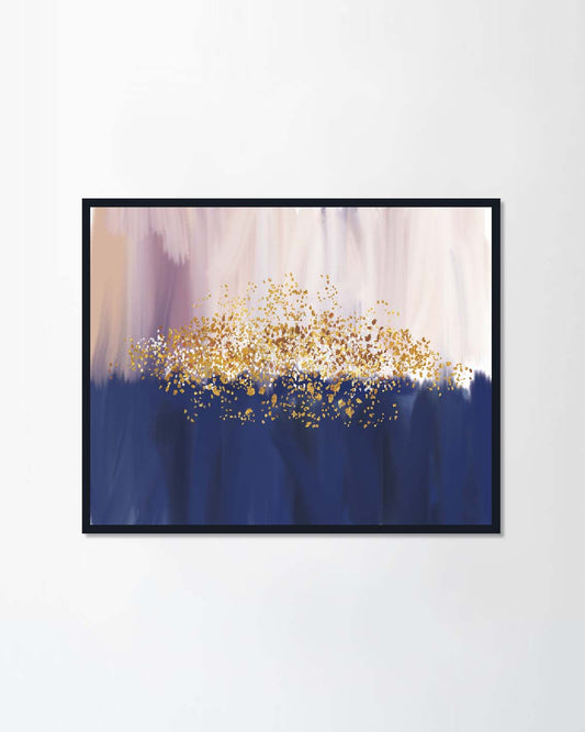 art gold and blue art