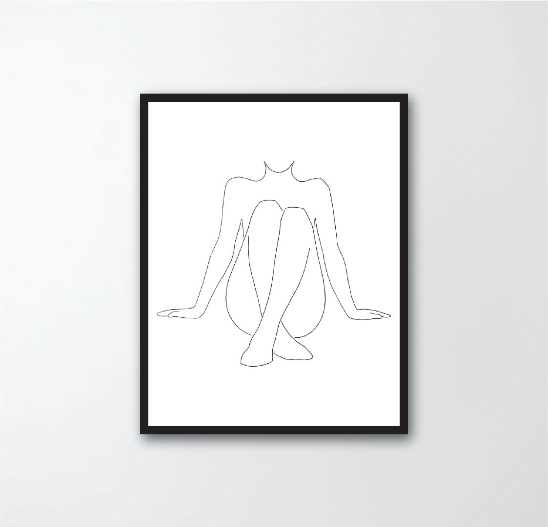 Hand drawn beauty body