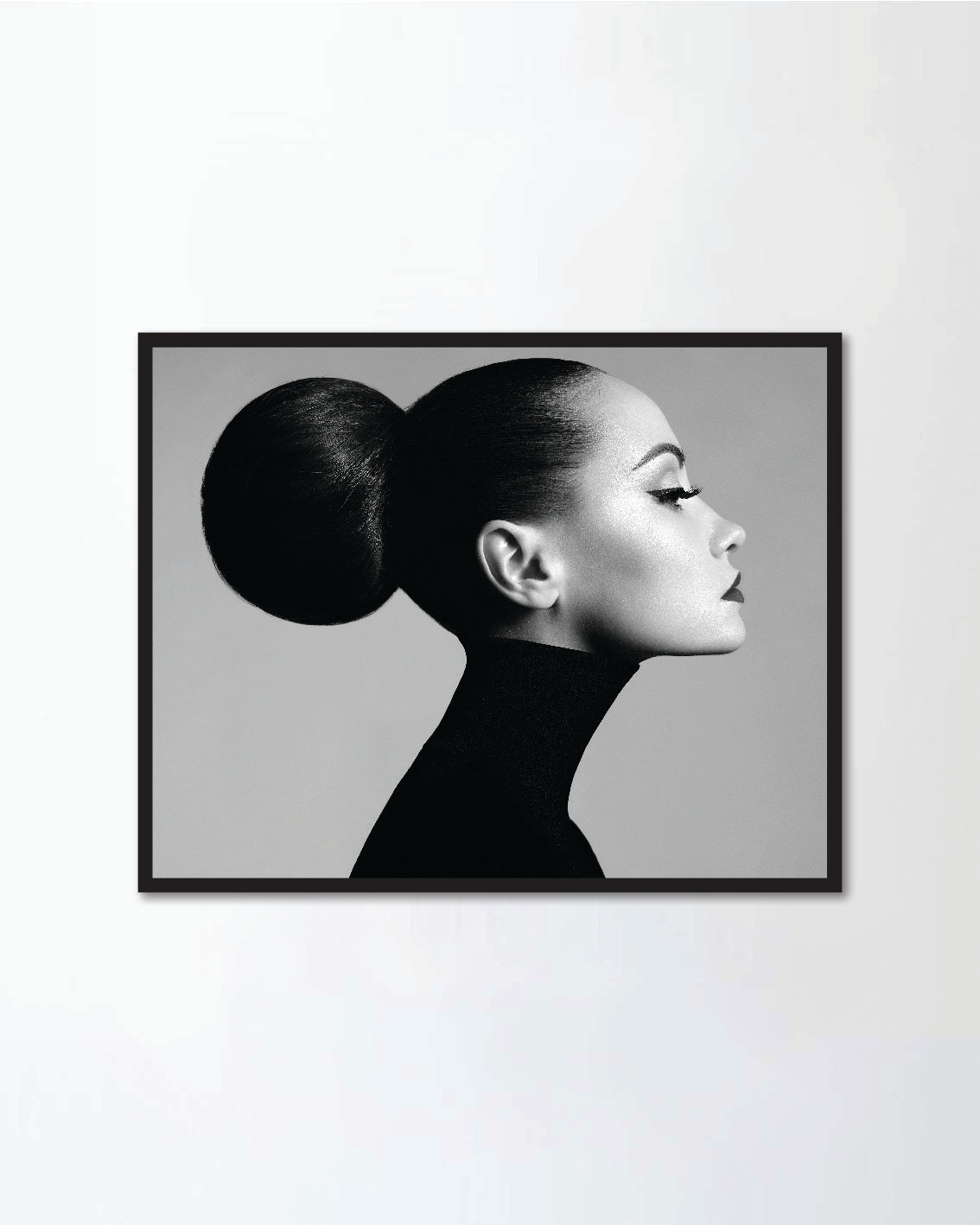 Black and white fashion art studio portrait
