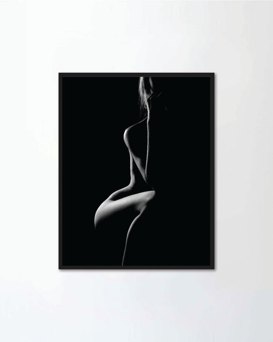 black and white silhouette of female