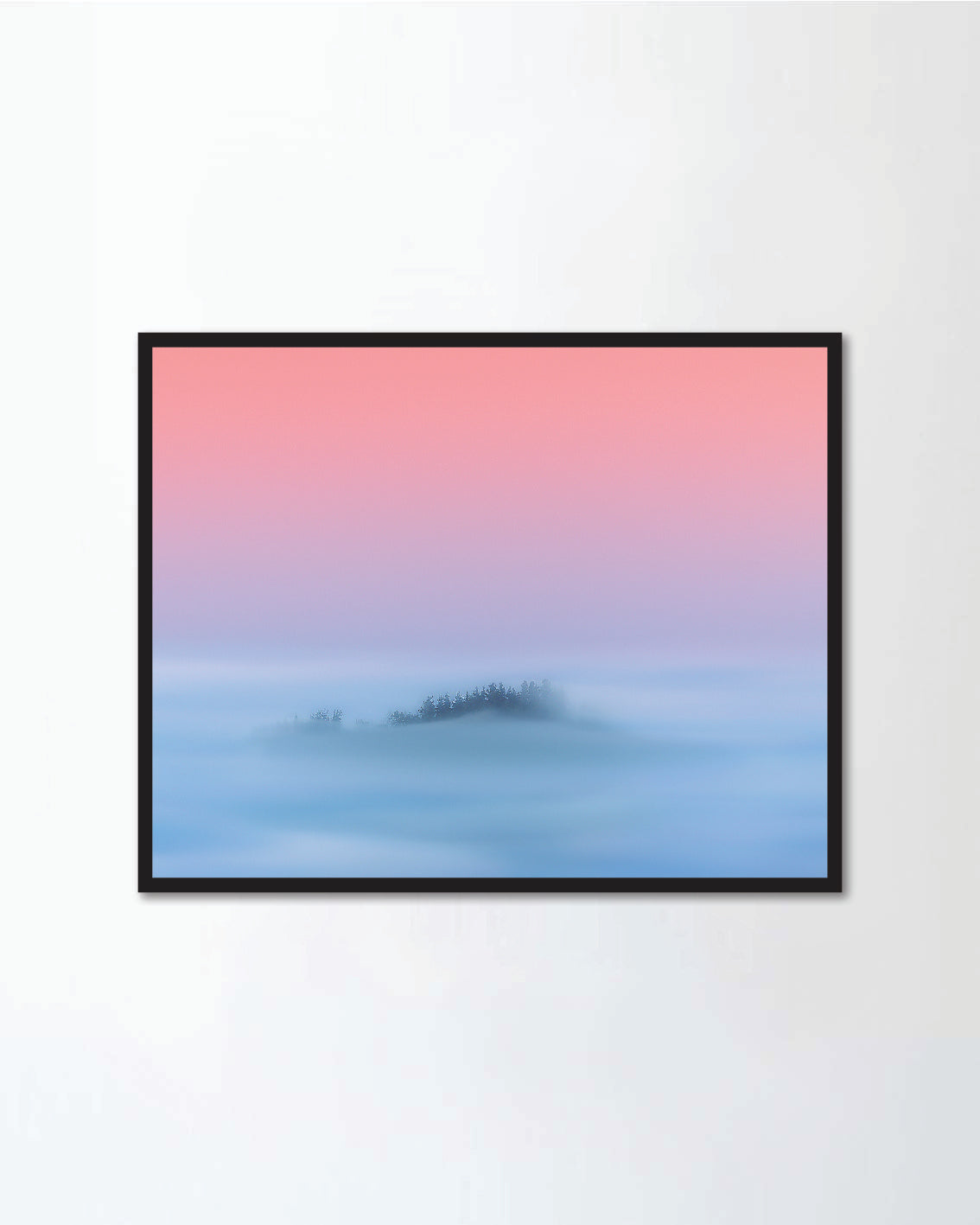 Dreamy fantasy landscape of hazy forest