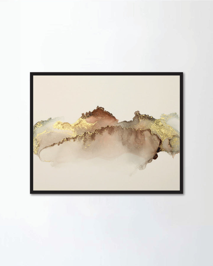 Art Abstract watercolor flow blot painting