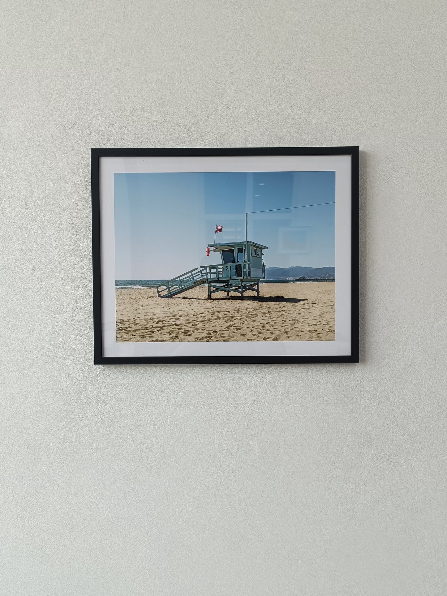 lifeguard tower at the beach in Santa Monica