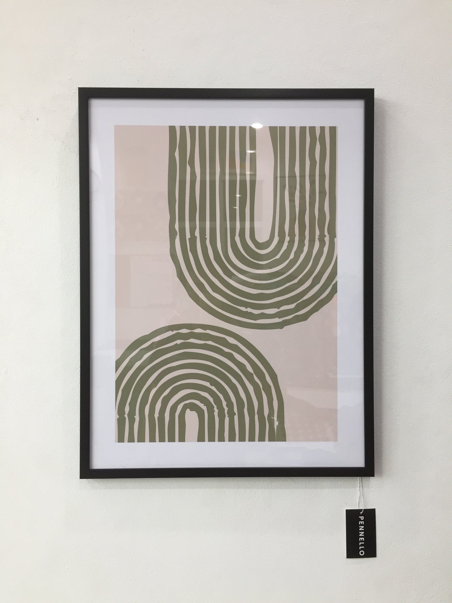 green beige abstract painting