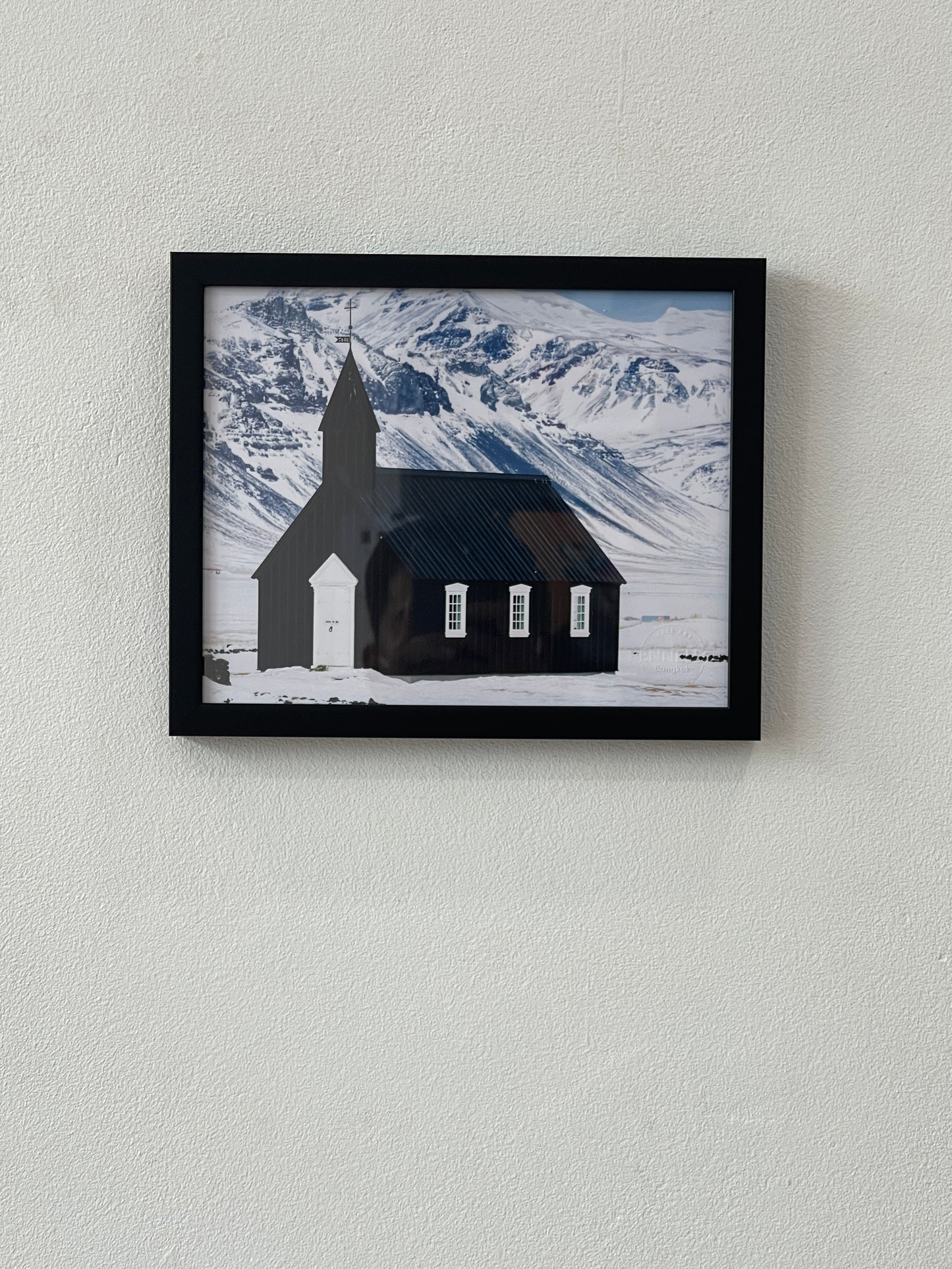 Beautiful minimalistic view of Budir black church