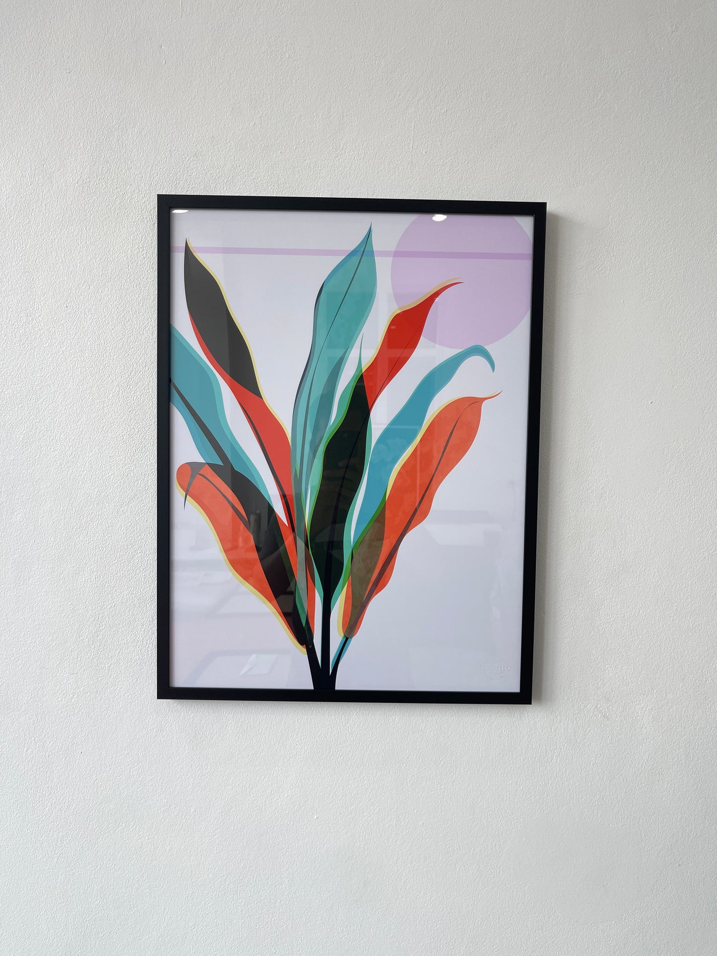 watercolor flower and leaves l