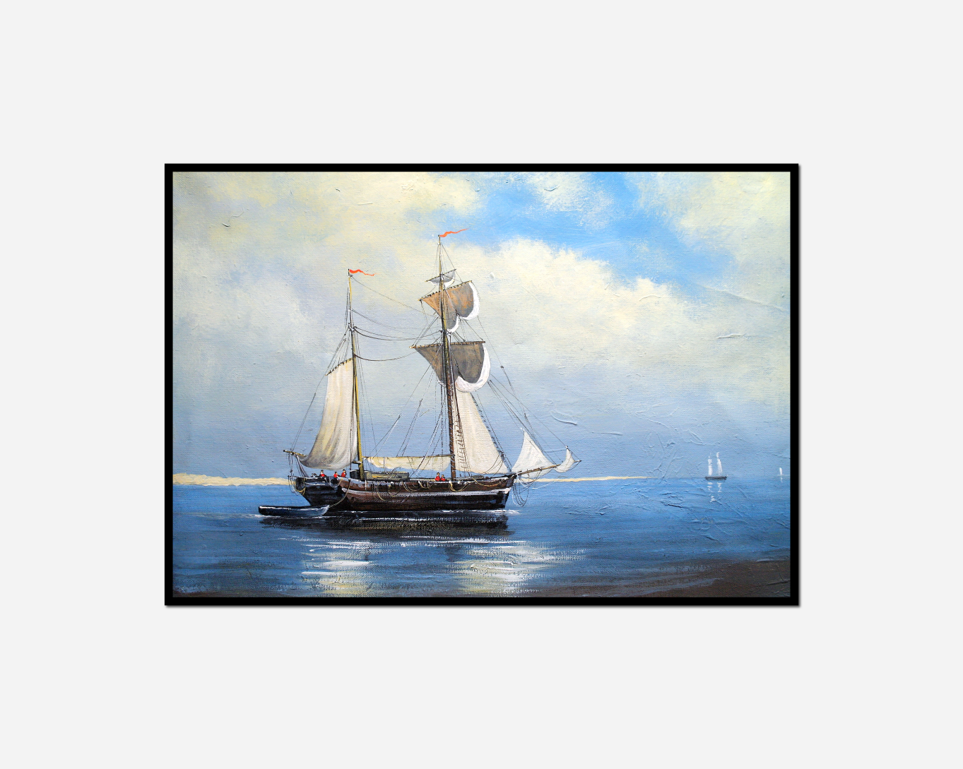 painting sailboat ocean sky