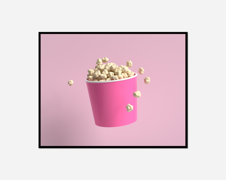 pink bucket popcorn pink