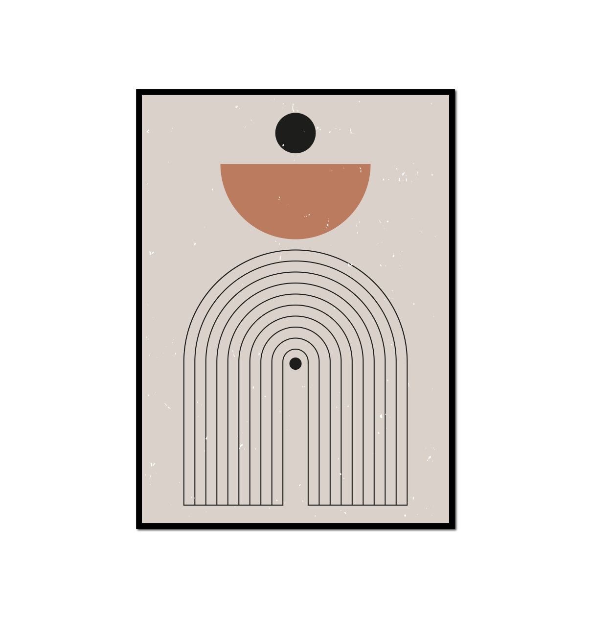 half moon half rainbow